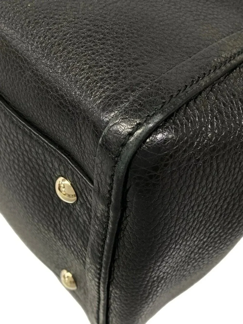 GUCCI Soho Cellarius 282309 Black Leather Tote Bag